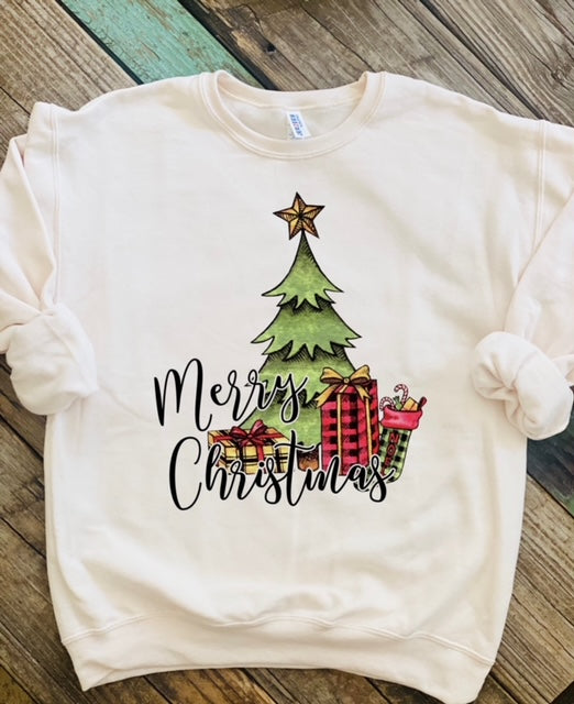 Merry Christmas With Tree Sweatshirt