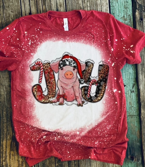 Joy T-Shirt with Super Cute Happy Pig