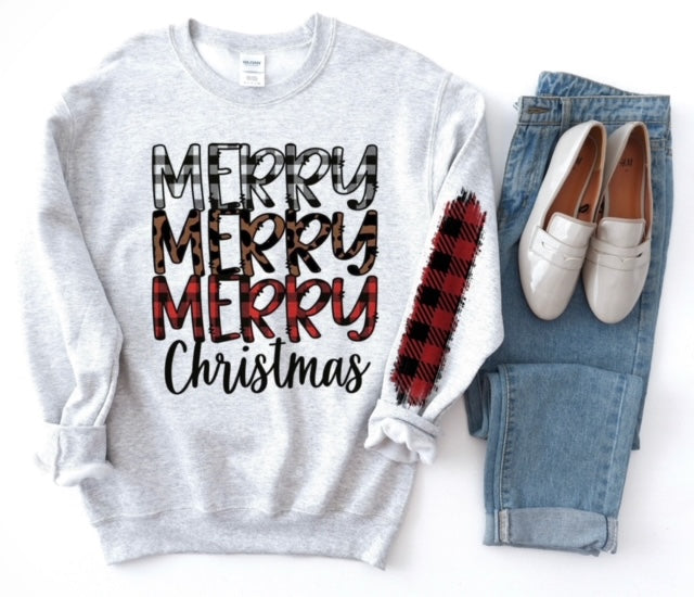 Merry Merry Merry Christmas Sweatshirt