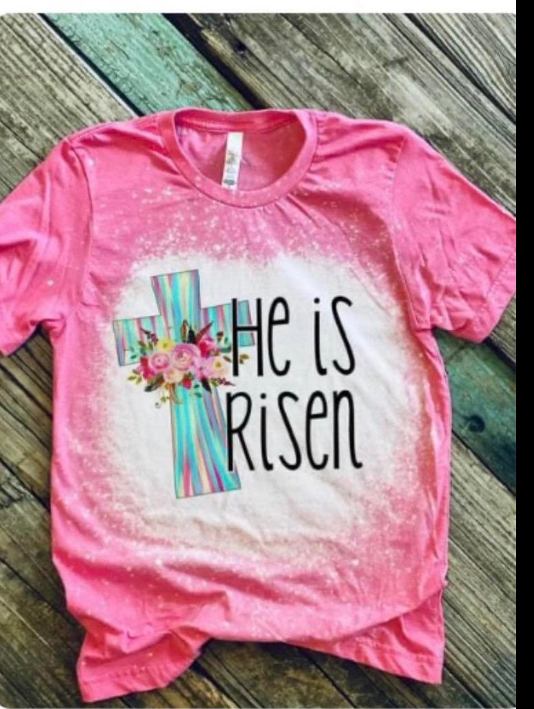 He is Risen with watercolor cross