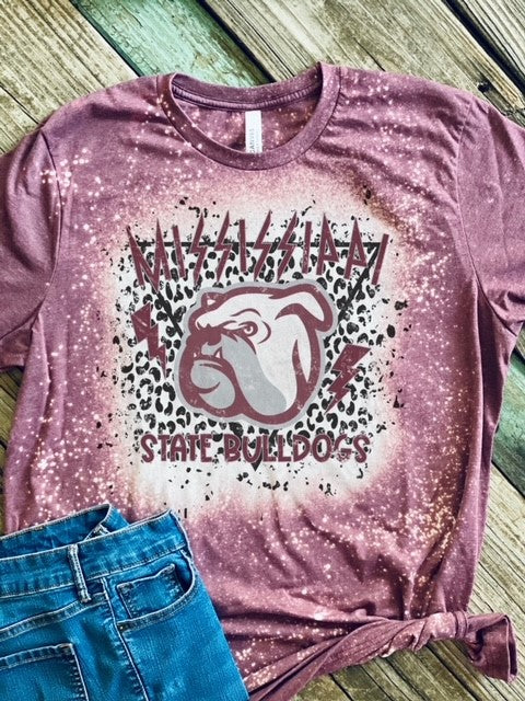 Mississippi State lightning bolt with leopard