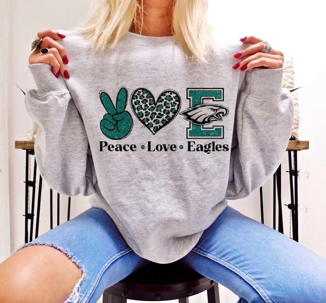 Peace Love Eagles Sweatshirt