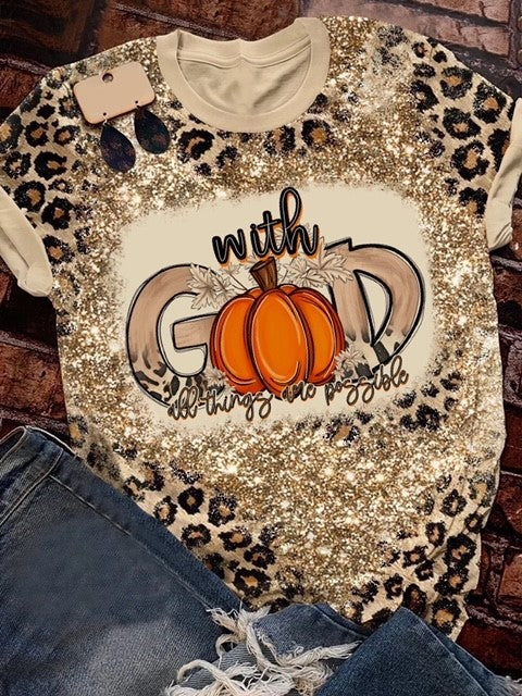 With God all things are possible pumpkin